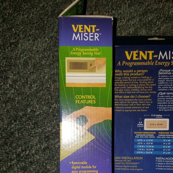 Vent Miser Programmable Energy Saving Vent Cover, 4-by-10-Inches - Brown - Picture 5 of 6